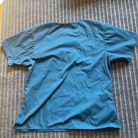 WonderWink Scrub Top  Blue Unisex Size Large - Picture 3 of 5